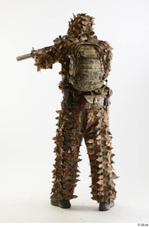 Frankie Perry in Ghillie Standing Shooting shooting standing whole body…